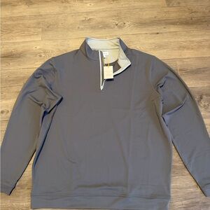 ❗️SALE❗️Peter Millar Men's Gray Quarter-Zip Sweater